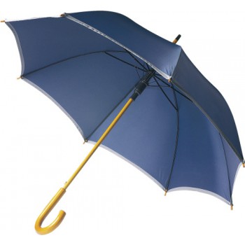 Paraplu met zilverkleurige band